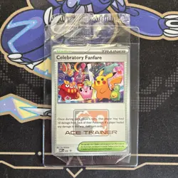 Pokemon TCG - Celebratory Fanfare Ace Trainer PROMO 2025 MEP 028 Sealed - Image 1