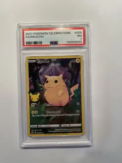 2021 POKEMON CELEBRATIONS #005 FULL ART/PIKACHU -- PSA 7 - Image 1