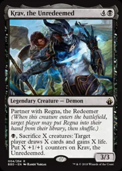 MTG English Krav, the Unredeemed NM Normal Battlebond - Image 1