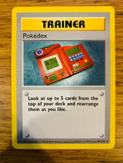 NM! Shadowless Pokedex (87/102) Base Set Rare Pokemon Card! FAST P&P! - Image 1