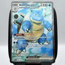 Pokemon TCG Blastoise ex Scarlet & Violet-151 184/165 Holo Ultra Rare Card - Image 1
