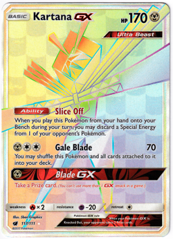 Kartana GX 117/111 Secret Rare Holo Crimson Invasion Pokemon Card NM/M - Image 1