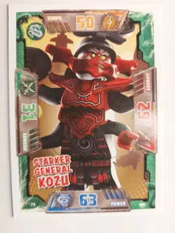 LEGO Ninjago SERIE 2 Sammelkarten - 75 - Starker General Kozu - Schurken Karte - Image 1