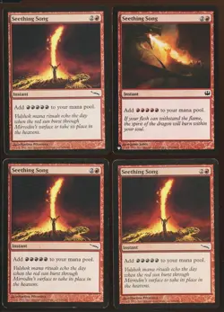 4x Seething Song Common LP/Pl Mirrodin Deck Mystery Playset Magic Gathering MTG - Image 1