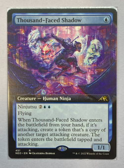 MTG - Kamigawa: Neon Dynasty - Thousand-Faced Shadow - Extended Art - NM - Image 1