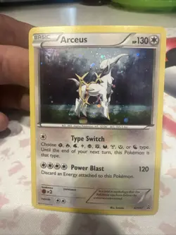 Pokemon 2017 Black Star Promo Arceus XY197 Cosmos Holo Card - Image 1