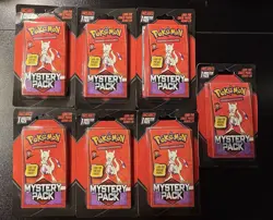 7x Pokemon Mystery Booster Pack Walmart Vintage Chase Pack Mewtwo - Image 1