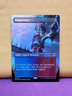 1x FOIL BORDERLESS ALT ART Steam Vents, NM, RVR, Magic: the Gathering, MtG - Image 4
