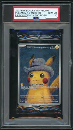 POKEMON PSA 10 SEALED VAN GOGH PIKACHU WITH GREY FELT HAT 085 PROMO LOW POP - Image 1