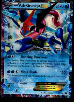 Pokemon Ash-Greninja EX Promo Holo XY133 XY Basic 170HP Pokemon TCG Card DMG - Image 1