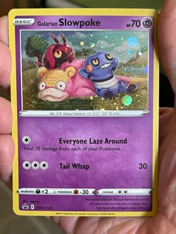 POKEMON GALARIAN SLOWPOKE SWSH126 PROMO COSMOS HOLO NM CARD - Image 1