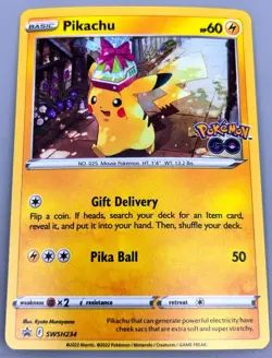 2022 Pokemon Go Black Star Promo SWSH234 Pikachu - Image 1