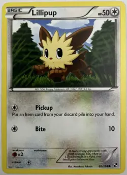 Lillipup 80/114 Common Black & White Pokemon Lightly Played - Image 1