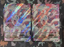 2 x Sylveon VMAX 075/203 Ultra Rare Holo Evolving Skies SWSH 2021 Pokemon TCG NM - Image 3
