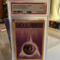 Pokemon Psychic Energy 101/102 Base Set 1999 PSA 6 Regular Common English - Image 1