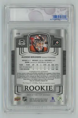 2024-25 Upper Deck The Cup Rookie Auto Patch /249 Aleksei Kolosov Rookie Auto - Image 2