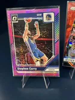 Steph Curry 3 Card Color & Insert Lot, Show & Tell, Pink Prizm, Red Ice Warriors - Image 3