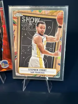 Steph Curry 3 Card Color & Insert Lot, Show & Tell, Pink Prizm, Red Ice Warriors - Image 4