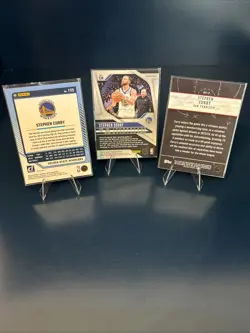 Steph Curry 3 Card Color & Insert Lot, Show & Tell, Pink Prizm, Red Ice Warriors - Image 5