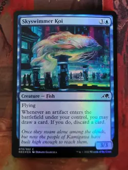 MTG Card: Skyswimmer Koi (Kamigawa: Neon Dynasty) FOIL - Image 1