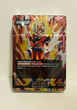 Dragon Ball Z Super Card Game Fusion World Starter Deck FS01 Son Goku Rare! - Image 1