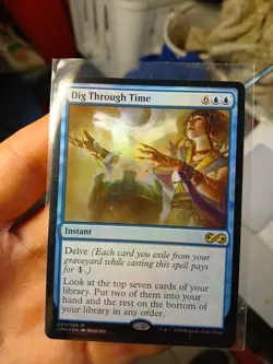 MTG Magic the Gathering Dig Through Time (50/271) Ultimate Masters NM FOIL - Image 1