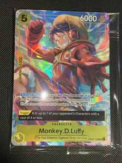 One Piece - Monkey D. Luffy - Alt Art Promo Card - SR - OP07-109 - NM Sealed - Image 2