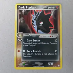 Dark Pupitar 41/109 Non Holo EX Team Rocket Returns Nintendo Pokemon Card - Image 1