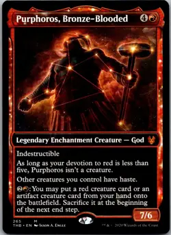 Purphoros, Bronze-Blooded (Showcase) 265 Theros Beyond Death Magic NM - Image 1