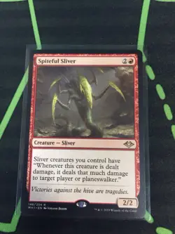 MTG Magic The Gathering Spiteful Sliver MH1 Rare Red Commander - Image 1