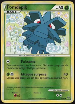 Carte Pokemon Pomdepik 63/90 Reverse HS Indomptable Francais - Image 1