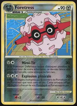 Carte Pokemon Foretress 3/90 Reverse HS Indomptable Francais - Image 1