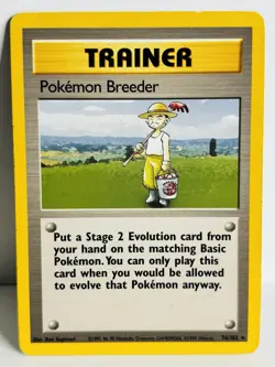 Pokemon Breeder 76/102 - Base Set Pokemon TCG - - Image 1