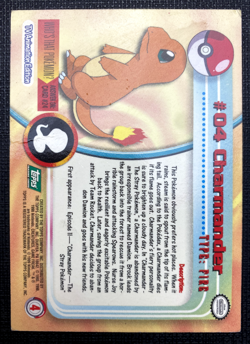 Charmander #04 Topps Series 1 Blue Label MP Pokemon 1999 - Image 2