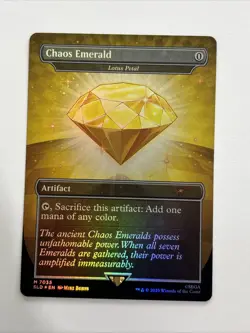 Chaos Emerald Yellow Foil - Lotus Petal - Sonic Secret Lair - Magic MTG IN HAND - Image 1