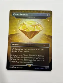 Chaos Emerald Yellow Foil - Lotus Petal - Sonic Secret Lair - Magic MTG IN HAND - Image 2