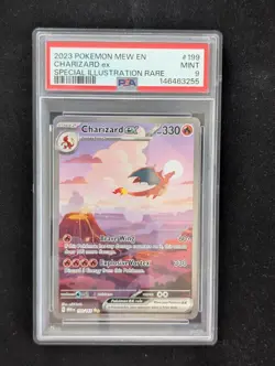 Pokemon TCG Charizard ex 199/165 Scarlet & Violet 151 PSA 9 - Image 1