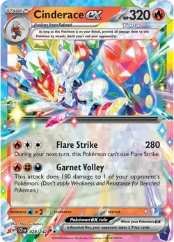 Cinderace ex 028/142 Pokemon TCG Stellar Crown - Image 1