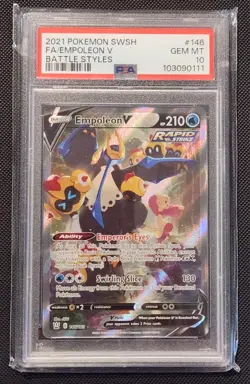 Empoleon V 146/163 Alternate Alt Art Battle Styles 2021 Pokemon PSA Gem Mint 10 - Image 1