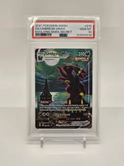 Umbreon VMAX 215/203 Alt Art Evolving Skies Secret Pokemon GEM MINT PSA 10 - Image 1