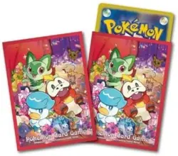 Pokemon Center Original Card Game Sleeve Sprigatito Fuecoco Quax gift 64 sleeves - Image 1
