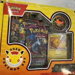 Lot of 5 Pokemon Day 2026 Collection Sealed Box Foil Pikachu Stamp Coin 3 Packs - Image 2