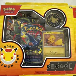 Lot of 5 Pokemon Day 2026 Collection Sealed Box Foil Pikachu Stamp Coin 3 Packs - Image 3