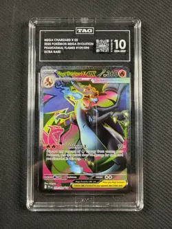 Pokemon Card TAG 10 GEM MINT Mega Charizard Ex Phantasmal Flames 2025 109/094 - Image 1