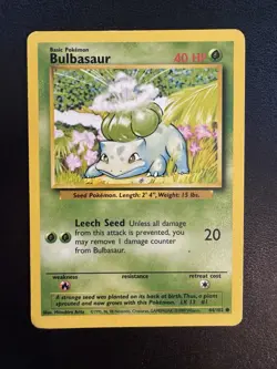 Pokemon TCG: 1999 Base Set Bulbasaur 44/102 MP - Image 1