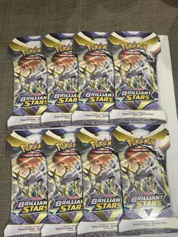 Lot Of 8 - Pokemon TCG Brilliant Stars Sleeved Booster Packs - New Sealed - Image 1