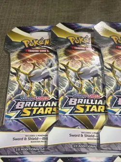 Lot Of 8 - Pokemon TCG Brilliant Stars Sleeved Booster Packs - New Sealed - Image 2