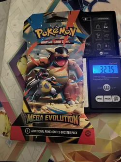 (VERY HEAVY) 32.75g Pokemon TCG Mega Evolution Sleeved Booster Pack (SEALED)✅ - Image 1