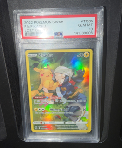Pikachu PSA 10 😴 Pokemon Lost Origin Full Art TG05 - Image 1