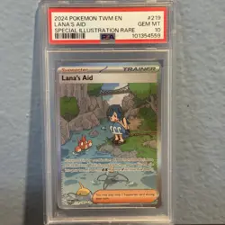2024 Pokemon Twilight Masquerade Lana's Aid #219/167 PSA 10 GEM MINT - Image 1